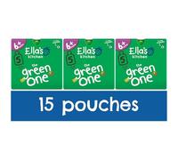 Ella's Kitchen The Green One Organic Smoothie Fruits Multipack 5 x 90 g (Pack of 6, Total 30 Packets)