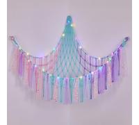 Ellaseek Toy Hammock Soft Cuddly Toys Storage for Stuffed Animals Corner Hanging Net Soft Plushies Macrame Organiser for Girls Bedroom Accessories Kids Room Nursery Decor