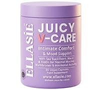 ELLASiE Juicy V Care Capsules Supplement Vaginal Moisture Support and Hormonal Activity Support Biotin for Normal Mucous Membranes Vitamin B6 Zinc Sea Buckthorn Maca Fenugreek Saffron 60 Vegan Caps