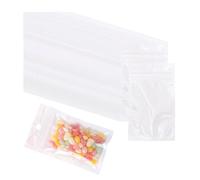 Ellbest 300pcs 3.15" x 5.51" Resealable Ziplock Bags, White Clear Plastic Bag Retail Packing Poly Bags with Hang Hole for Electronic Accessory Jewelry Making Small Crafts