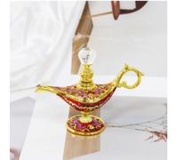 ELLDOO 15ml Vintage Perfume Bottle, God's Lamp Empty Container Perfume Vial, Egyptian Antique Crystal Decorative Essential Oil Bottle, Lady Essential Reusable Oil Bottles Decoration, Red