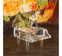 ELLDOO Crystal Music Box, Mechanical Clockwork Decorative Piano Musical Box,Transparent Piano Ornament Romantic Gift for Girl Women (Tune: for Elise)