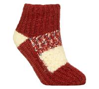 Elle 1 Pair Ladies Sherpa Lined Slipper Socks - Warm Fluffy Cosy Indoor Comfort - 4-8 UK - Marmalade