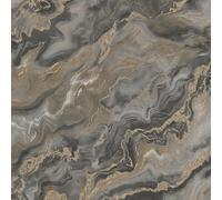 Elle 10447-37 Non-Woven Wallpaper Marble Look Textured Taupe Gold Metallic