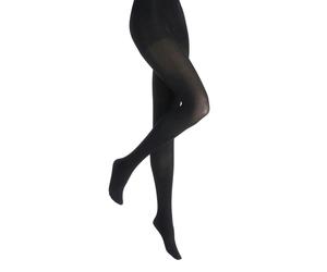 Elle 2 Pack Ladies 80 Denier Opaque Tights - Soft Stretchy Everyday Coverage - M - Black