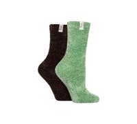 Elle 2 Pair Chenille Leisure Socks Multi 4-8