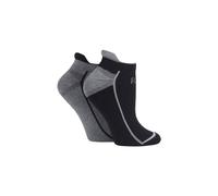 Elle 2 Pair Sports Cotton Cushioned Trainer Socks In Black Black 4-8