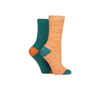 Elle 2 Pair Velvet Soft And Sparkle Boot Socks In Burnt Orange Burnt Orange 4-8