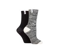 Elle 2 Pair Velvet Soft And Sparkle Boot Socks Multi 4-8