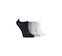 ELLE Ladies 3 Pair Sport Mesh Bamboo No Show Socks (4-8, Black/Grey/White)