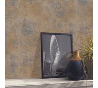 Elle Decoration Metallic Concrete Light Brown Vinyl Wallpaper by Erismann
