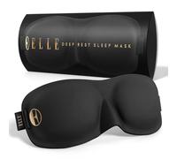ELLE Contoured Sleep Mask - Chic Eyelash-Friendly 3D Design for Side Sleepers - 100% Light Blocking Eye Shadow for Travel & Beauty Rest