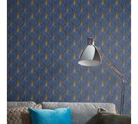 Elle Decoration 4 Avant Garde Wallpaper Blue/Gold 10451-08