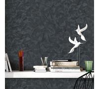 Elle Decoration non-woven wallpaper 3D-effect black metallic 10329-15 (3,74£/1qm