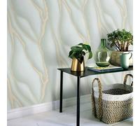 Elle Decoration Non-Woven Wallpaper 3D Effect Green Beige 10345-07 (3,56£/1qm)