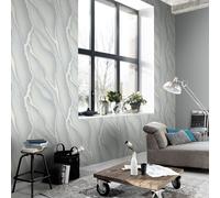 Elle Decoration non-woven wallpaper 3D effect grey white 10345-10 (3,56£/1qm)