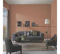 Elle Decoration non-woven wallpaper plain texture red brown 10335-48 (3,02£/1qm)