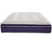 ELLE Decoration The Amethyst Luxury Wool Pocket Spring, Small Double Mattress, Handmade Natural Pressure Relieving, Weight Distributing Pillowtop