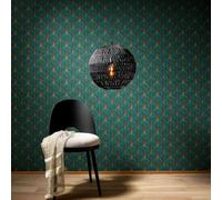Elle Fan Art Deco 10451-19 Non-Woven Wallpaper with Graphic Design Green Gold Metallic