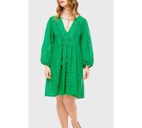 Elle Jane Embroidery Anglaise Beach Dress In Green Green XL
