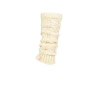ELLE Ladies 1 Pair Chunky Cable Knit Leg Warmers - Cream One Size