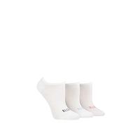 ELLE Ladies 3 Pair Sport Mesh Bamboo No Show Socks - White 4-8
