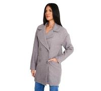 Elle Ladies Alice Wool Coat - Grey - 42 - Grey