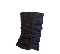 Elle Ladies Chunky Leg Warmers - Winter Warm Cable Knit Patterned for Ballet, Dance or Casual Wear In One Size 2 Pairs Black Navy