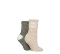 Elle Ladies Fluffy and Cosy Blissful Bed Time Socks Pack of 2