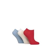 ELLE Ladies No Show Socks - Soft Breathable Cooling Bamboo, Ribbed, Low, Trainer, Plain and Colourful in a Multipack of 3 Size 4-8 (UK, Numeric, 4, 8, Regular, Regular, Seafarer)