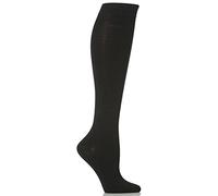 ELLE Ladies Plain Bamboo Knee High Socks Soft, Breathable & Cooling Long 2 Pair Multipack Size 4-8 Colourful for Everyday Casual Wear Black 4-8