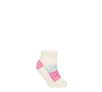Elle Ladies Sherpa Lined Slipper Socks Pack of 1 Cream 4-8