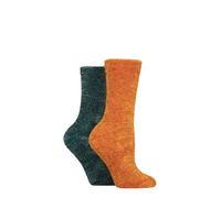 ELLE Ladies Super Soft Silky Cosy Chenille Leisure Socks Pack of 2 Size 4-8 in Assorted Colours