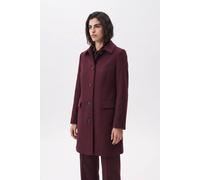 ELLE Women's Pepper Tailored Single-Breasted Coat in Burgundy | Size: 12