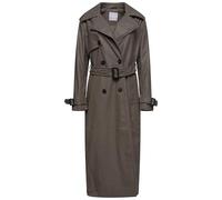 ELLE Sophia PU Long Trench Coat in Buff 12