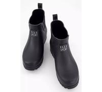 Ladies Elle Sport Pull On Short Ankle Wellington Boots X1278 - Black Rubber - UK Size 8 - EU Size 41 - US Size 10