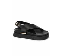 Elle Sport Cross Strap Buckle Platform Sandals In True Black True Black