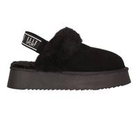 Elle Sport Women's Faux Fur Platform Slippers With Slingback Strap in Black | Size: 7 Elle Sport Black 7