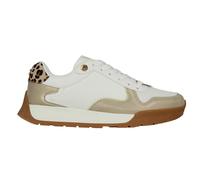 Elle Sport Women's Retro Runner Trainer - With Leopard Detail in White | Size: 6 Elle Sport White 6