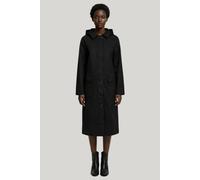 Elle Waxed Cotton Long Coat In Black Black S