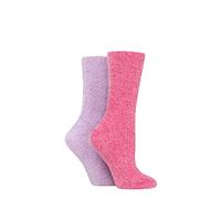 Elle Women Chenille Boot Socks Pack of 2 Wild Rose 4-8