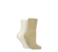 Elle Women’s Cosy Home and Bed Socks - 2 Pack Soft Warm Pairs for Lounging and Sleeping, Fluffy Relaxed Fit, Ideal for Cold Nights and Comfort at Home, Size 4-8