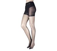 ELLE Women's 1 Pair 20 Denier Shaping Tights - Smooth Supportive Everyday Fit in Black | Size: Large