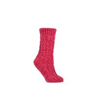 ELLE Women's 1 Pair Chenille Cable Slouch Socks in Dark Red | Size: 4-8 Elle Dark Red 4-8