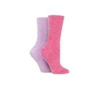 ELLE Women's 2 Pair Chenille Boot Socks in Dusty Pink | Size: 4-8 Elle Dusty Pink 4-8