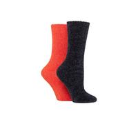 ELLE Women's 2 Pair Chenille Boot Socks in Orange | Size: 4-8 Elle Orange 4-8