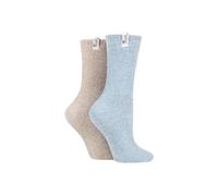 ELLE Women's 2 Pair Chenille Boot Socks in Tan | Size: 4-8 Elle Tan 4-8