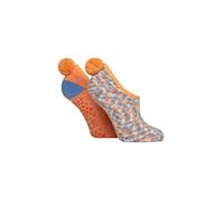 ELLE Women's 2 Pair Cosy Mary Jane Socks in Coral | Size: 4-8 Elle Coral 4-8