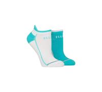 ELLE Ladies Sports Trainer Socks Pack of 2 (UK, Numeric, 4, 8, Regular, Regular, Aqua)