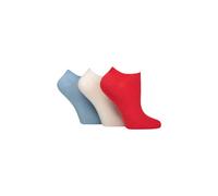 ELLE Women's 3 Pair Bamboo Ribbed No Show Socks in Light Blue | Size: 4-8 Elle Light Blue 4-8